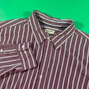 St John's Bay 60's 2-Ply XXL/XXG Striped Button‎ Down Long Sleeve Shirt